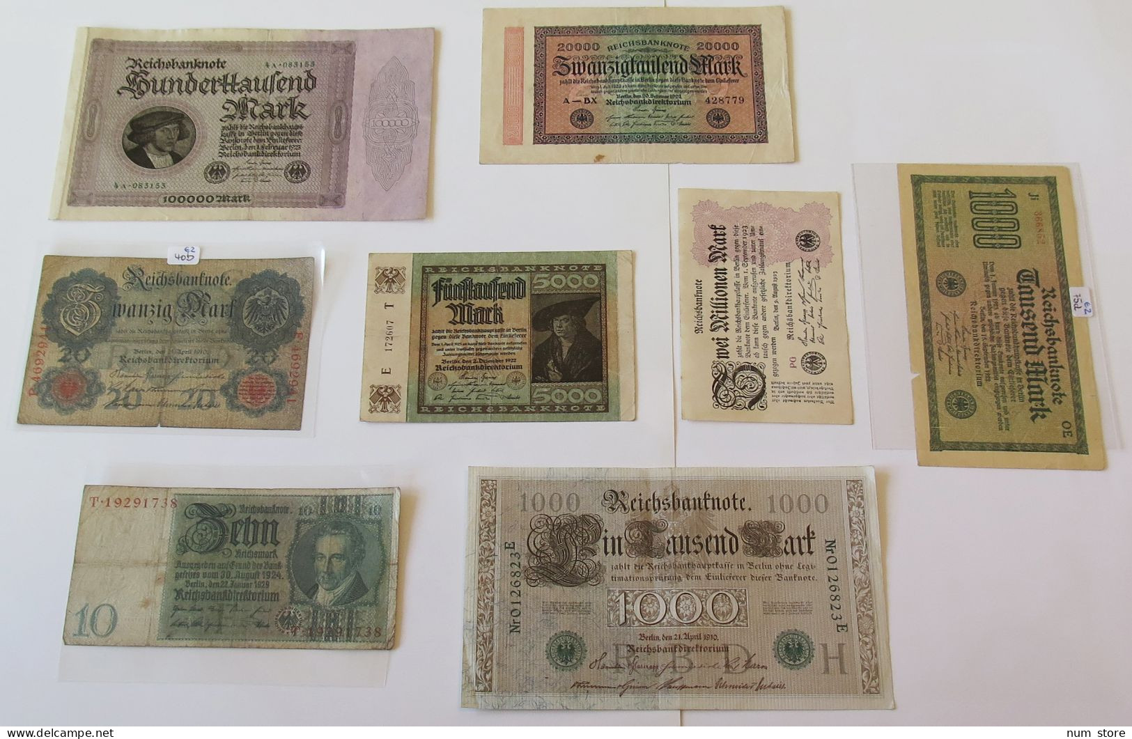 GERMANY COLLETION BANKNOTES, LOT 15pc EMPIRE #xb 065 - Colecciones