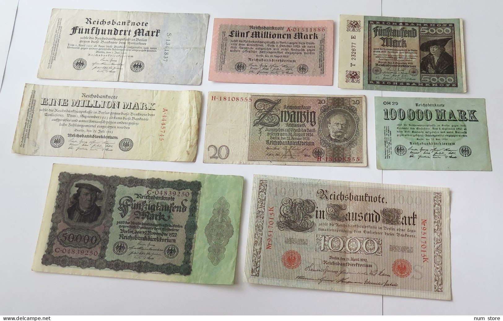 GERMANY COLLECTION BANKNOTES, LOT 15pc EMPIRE #xb 409 - Colecciones
