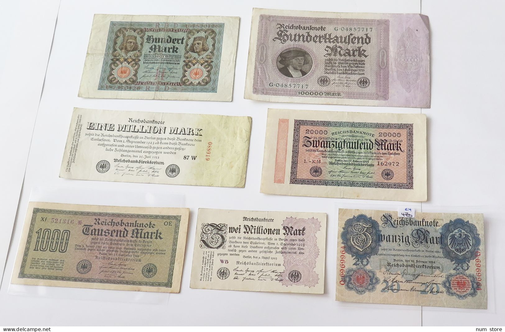 GERMANY COLLECTION BANKNOTES, LOT 15pc EMPIRE #xb 409 - Collezioni