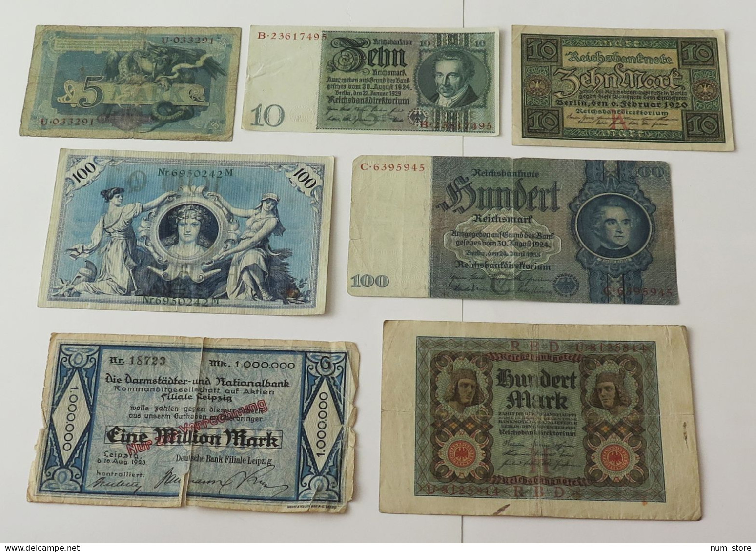 GERMANY COLLECTION BANKNOTES, LOT 15pc EMPIRE #xb 373 - Collections