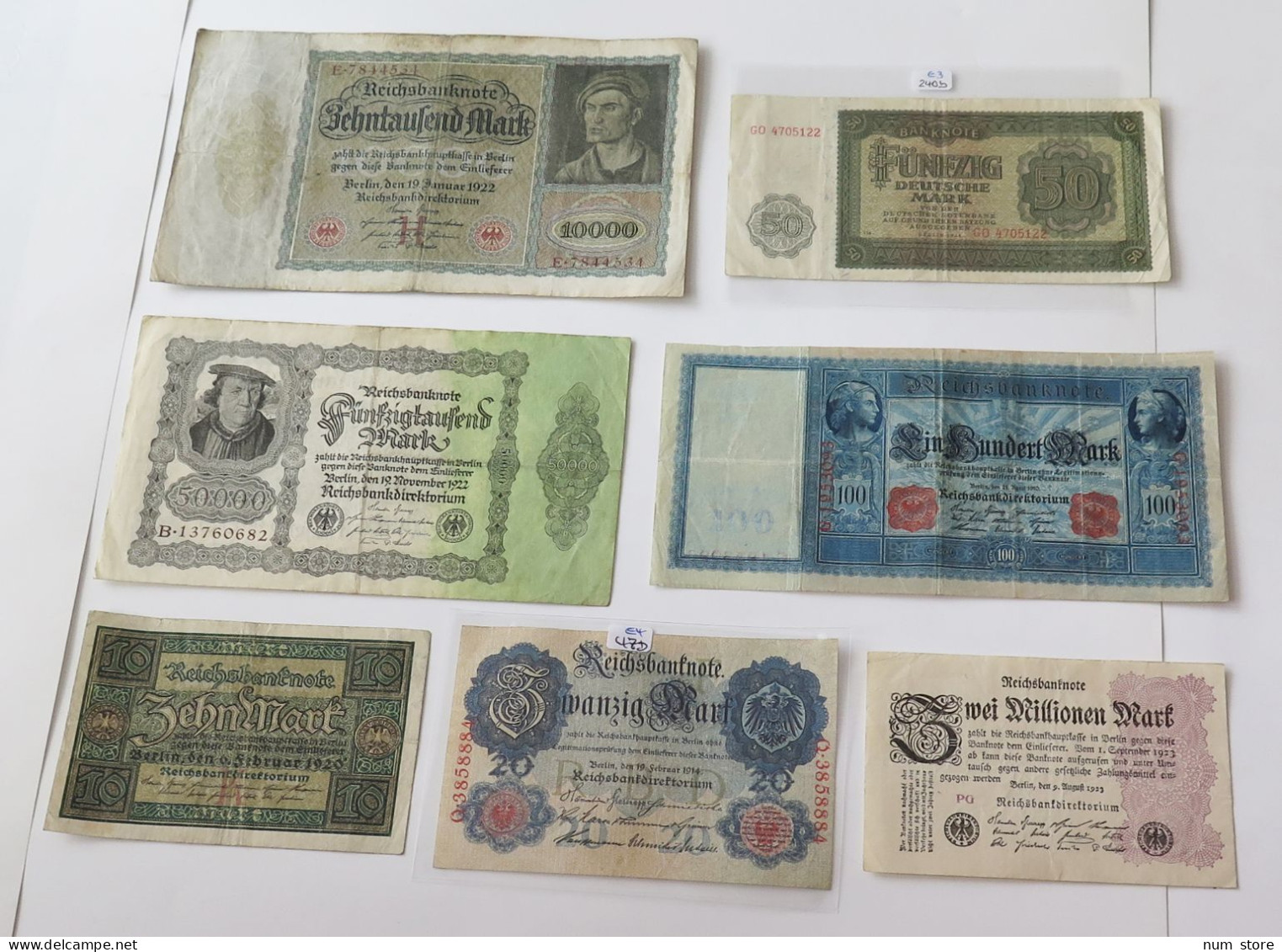 GERMANY COLLECTION BANKNOTES, LOT 15pc EMPIRE #xb 383 - Collezioni