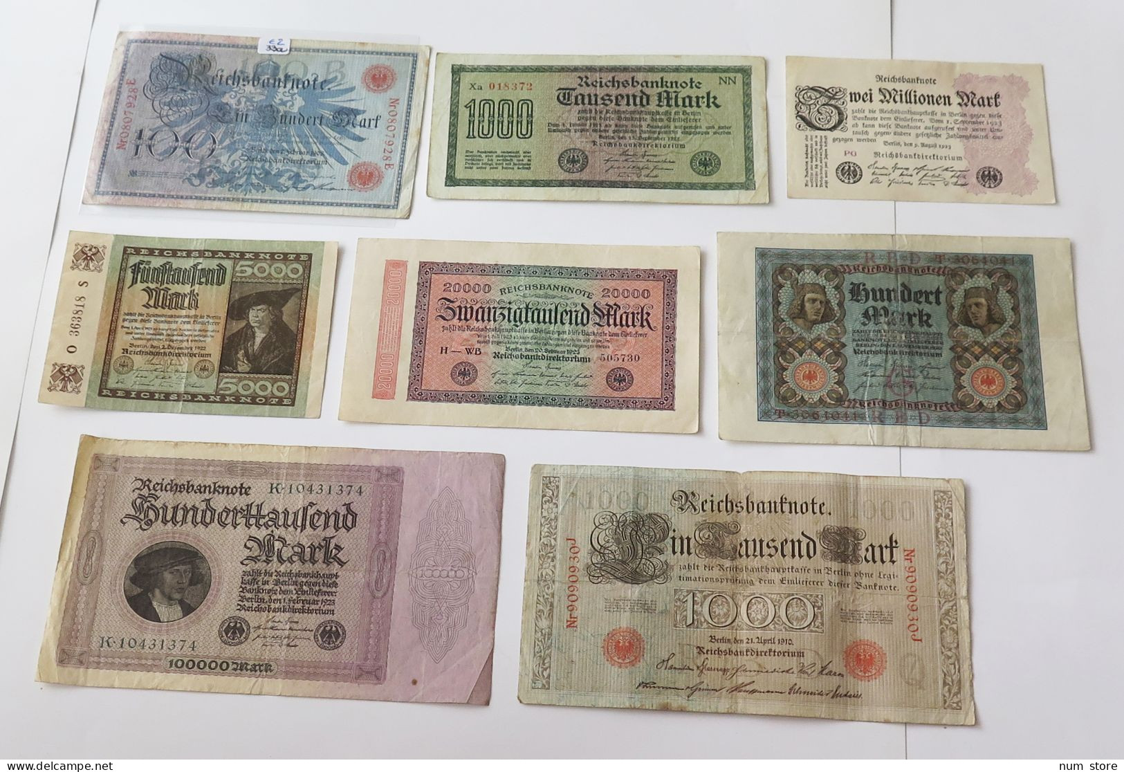 GERMANY COLLECTION BANKNOTES, LOT 15pc EMPIRE #xb 383 - Collections