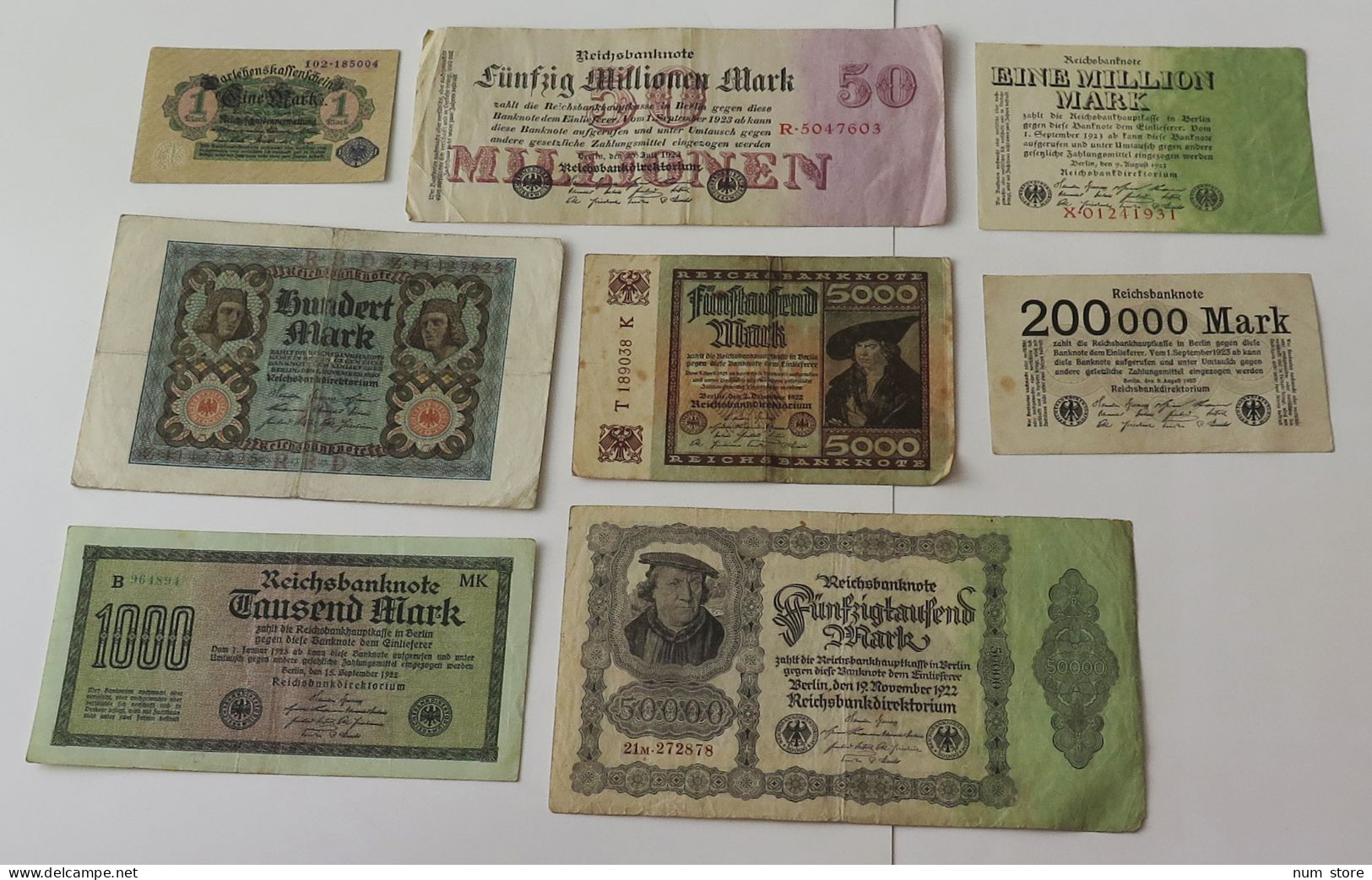 GERMANY COLLECTION BANKNOTES, LOT 15pc EMPIRE #xb 371 - Colecciones