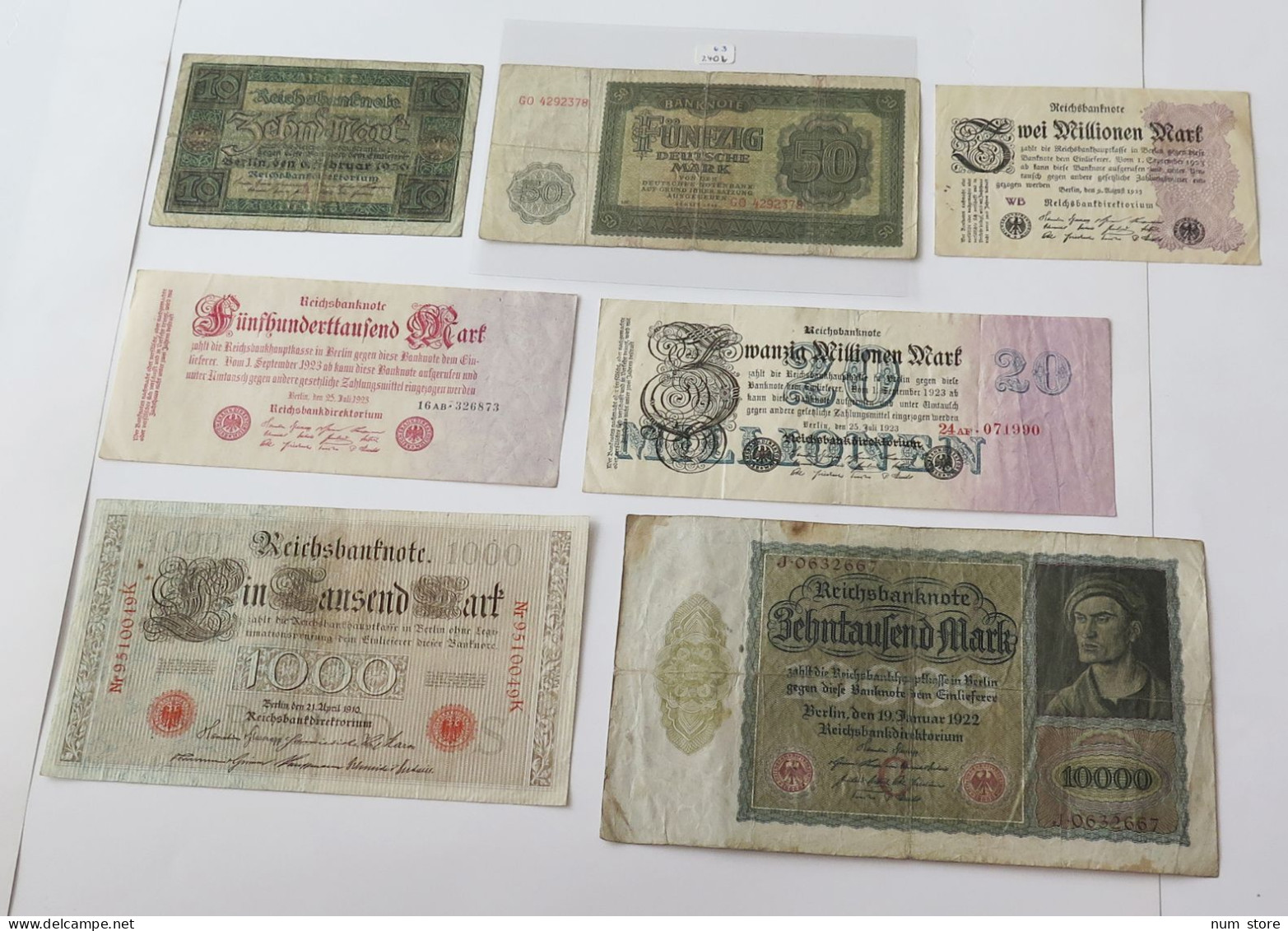 GERMANY COLLECTION BANKNOTES, LOT 15pc EMPIRE #xb 387 - Collections