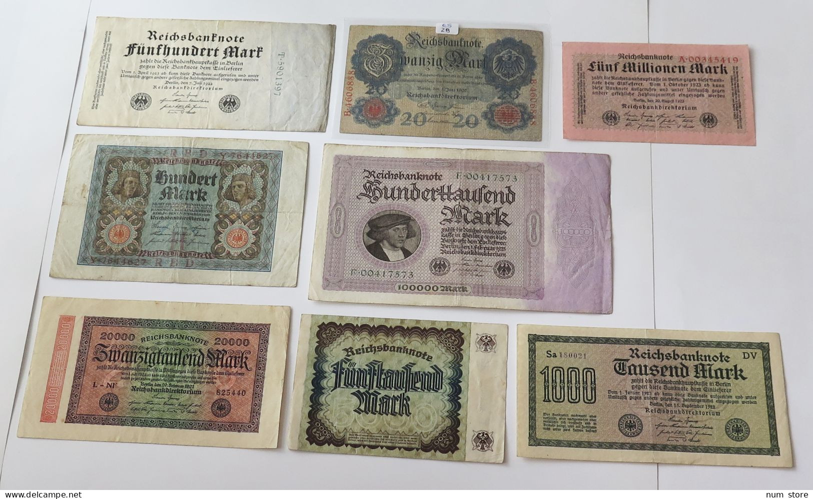 GERMANY COLLECTION BANKNOTES, LOT 15pc EMPIRE #xb 387 - Colecciones