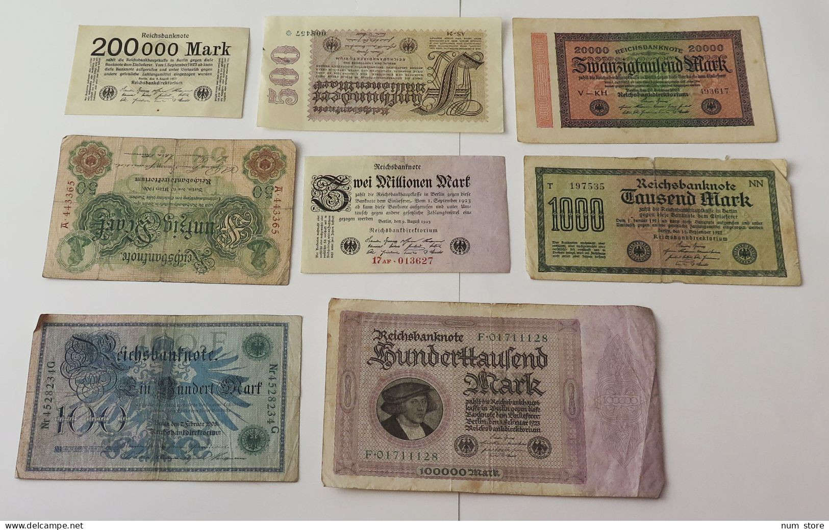 GERMANY COLLECTION BANKNOTES, LOT 15pc EMPIRE #xb 367 - Verzamelingen