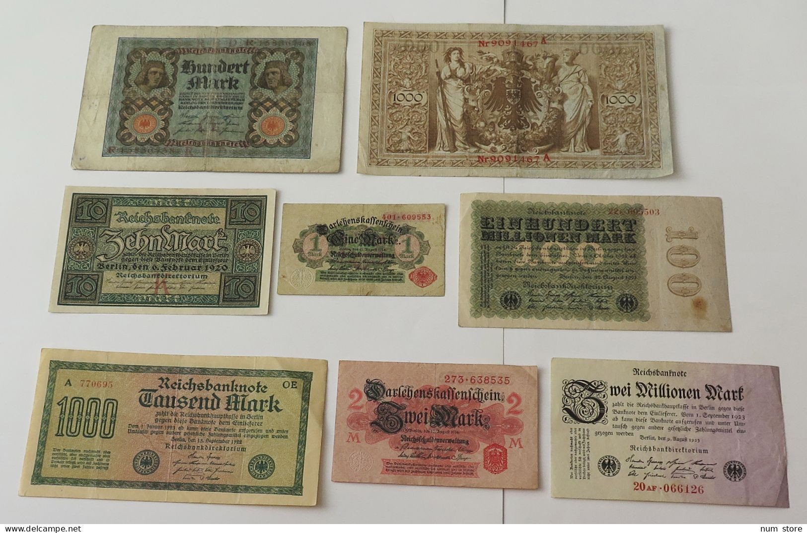 GERMANY COLLECTION BANKNOTES, LOT 15pc EMPIRE #xb 369 - Verzamelingen