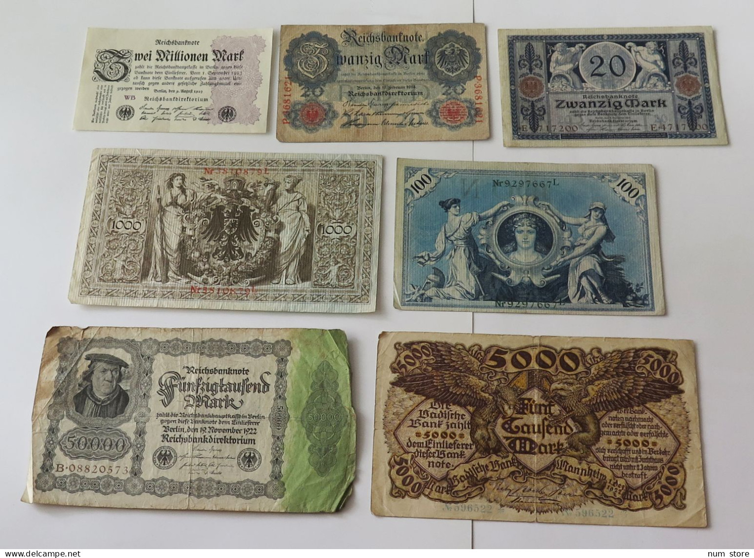 GERMANY COLLECTION BANKNOTES, LOT 15pc EMPIRE #xb 369 - Sammlungen