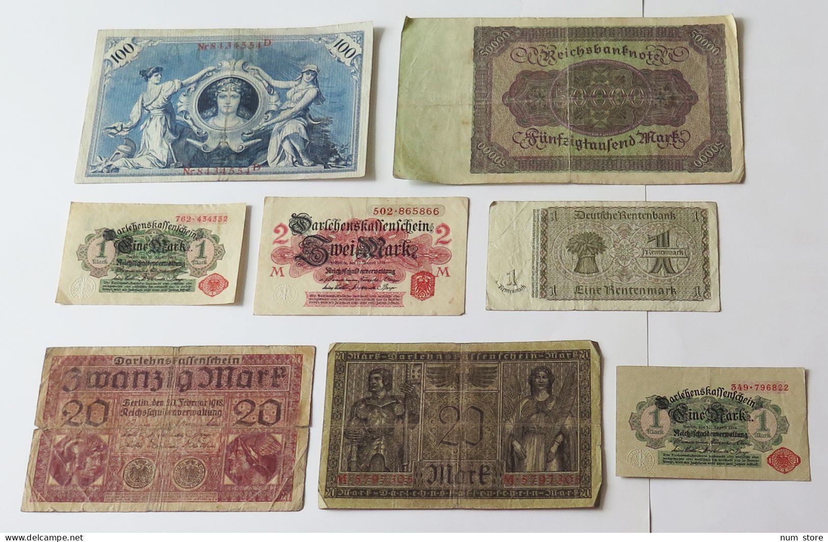 GERMANY COLLECTION BANKNOTES, LOT 15pc EMPIRE #xb 349 - Collections