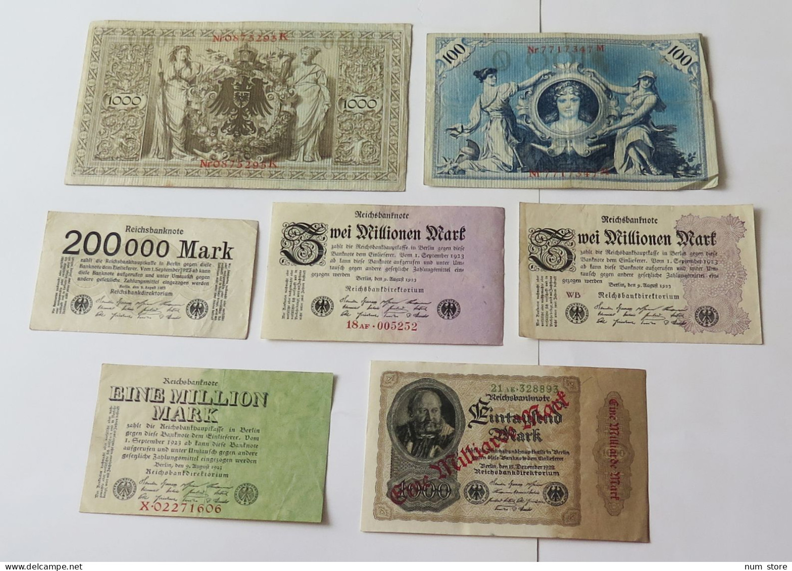 GERMANY COLLECTION BANKNOTES, LOT 15pc EMPIRE #xb 349 - Collections