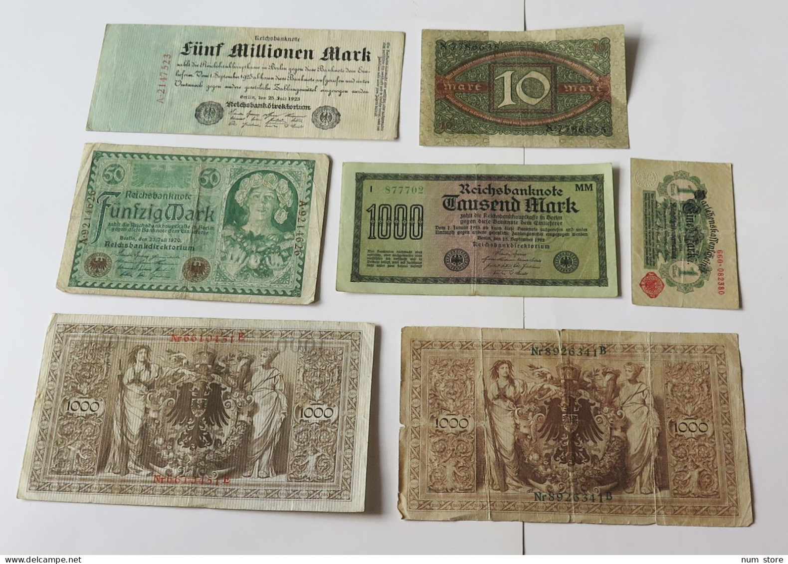 GERMANY COLLECTION BANKNOTES, LOT 15pc EMPIRE #xb 355 - Colecciones