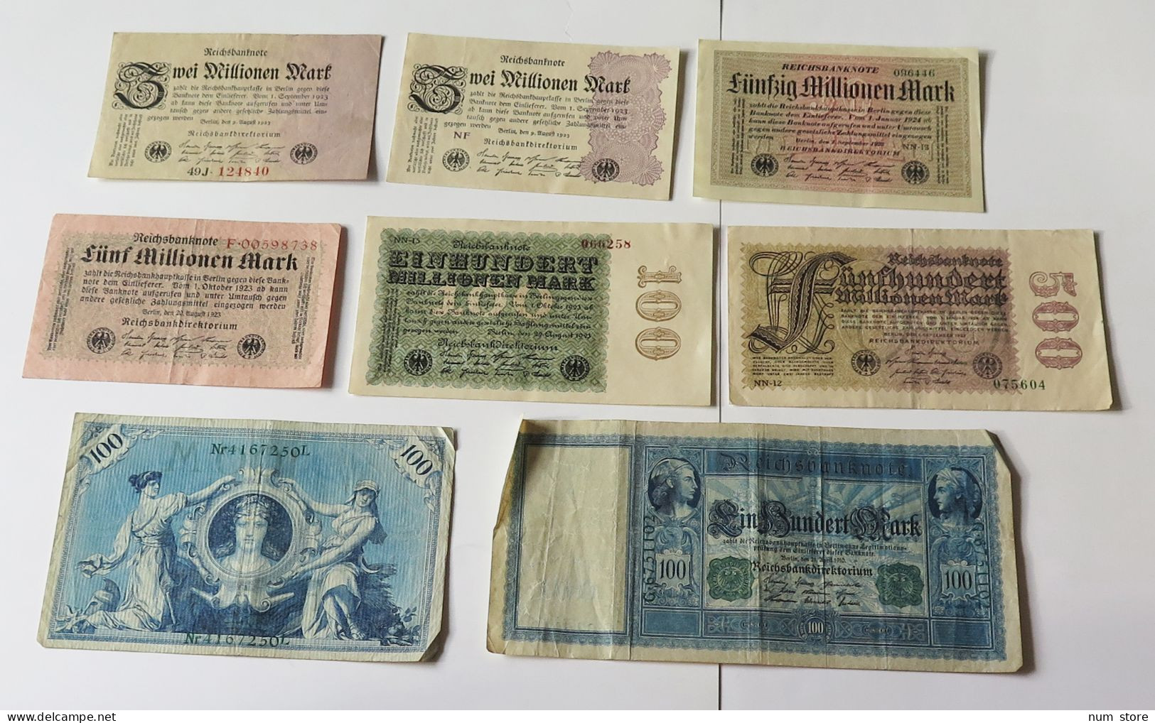 GERMANY COLLECTION BANKNOTES, LOT 15pc EMPIRE #xb 355 - Sammlungen