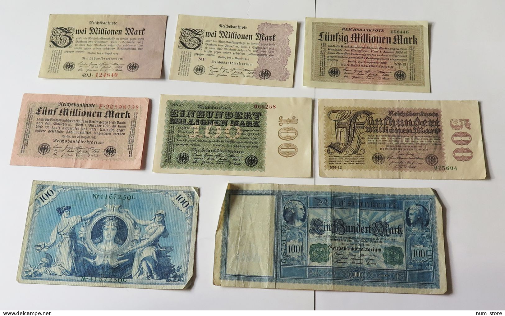 GERMANY COLLECTION BANKNOTES, LOT 15pc EMPIRE #xb 355 - Colecciones