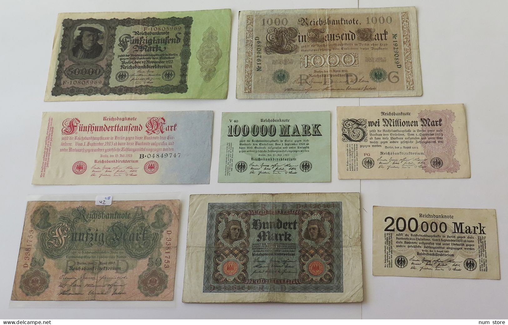 GERMANY COLLECTION BANKNOTES, LOT 15pc EMPIRE #xb 301 - Verzamelingen