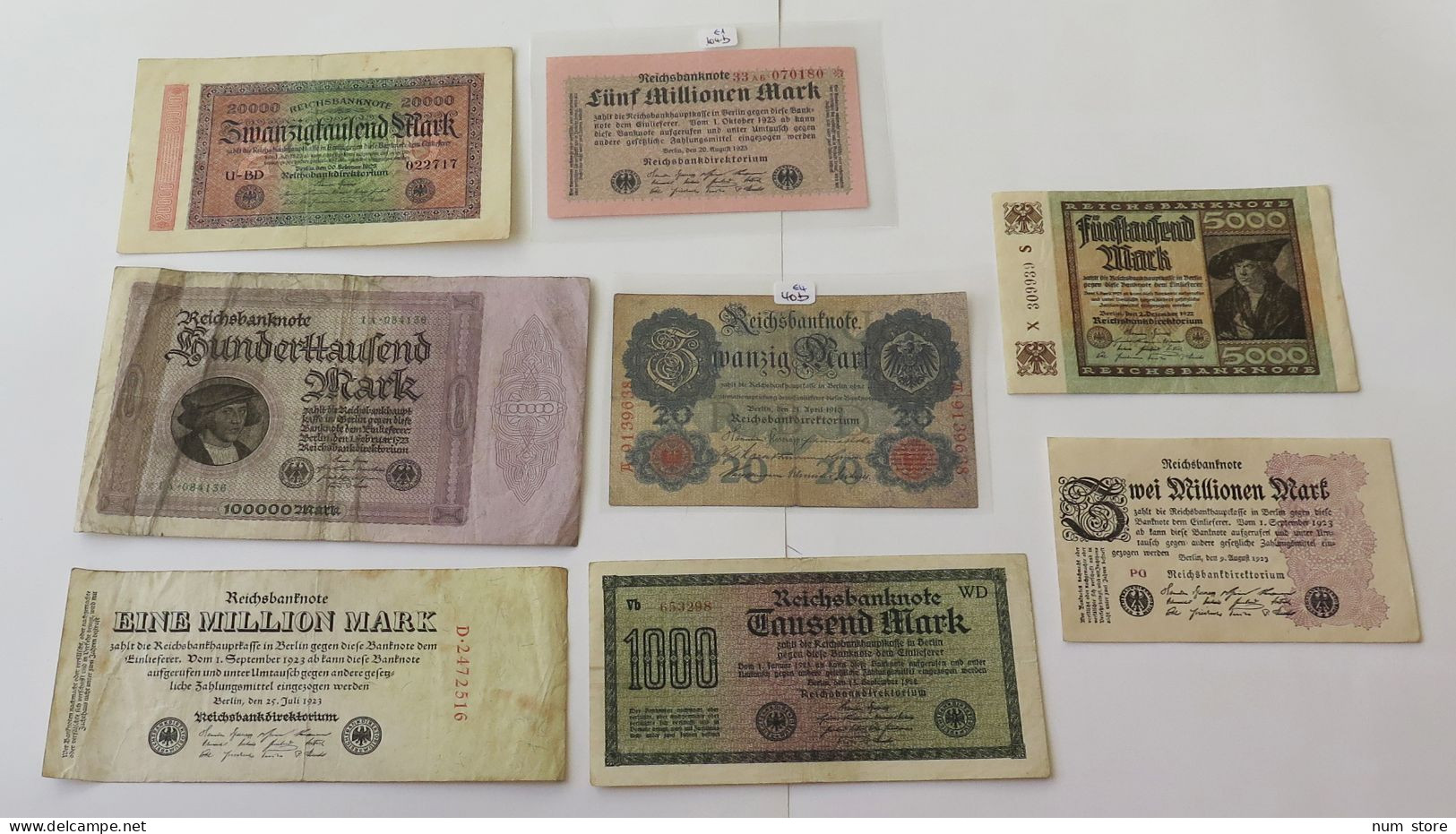 GERMANY COLLECTION BANKNOTES, LOT 15pc EMPIRE #xb 301 - Colecciones