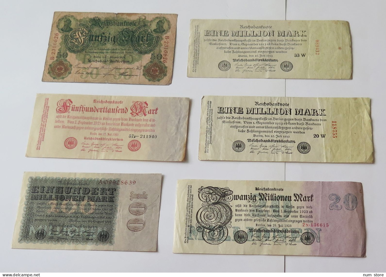 GERMANY COLLECTION BANKNOTES, LOT 15pc EMPIRE #xb 353 - Sammlungen