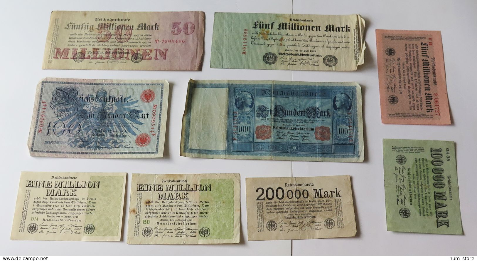 GERMANY COLLECTION BANKNOTES, LOT 15pc EMPIRE #xb 353 - Verzamelingen