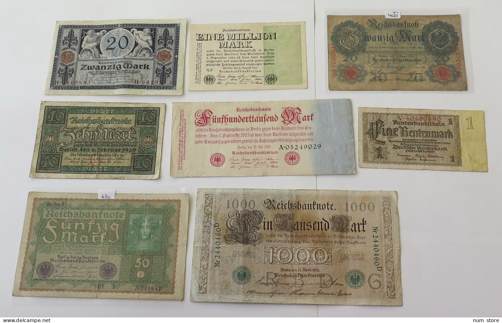 GERMANY COLLECTION BANKNOTES, LOT 15pc EMPIRE #xb 299 - Sammlungen