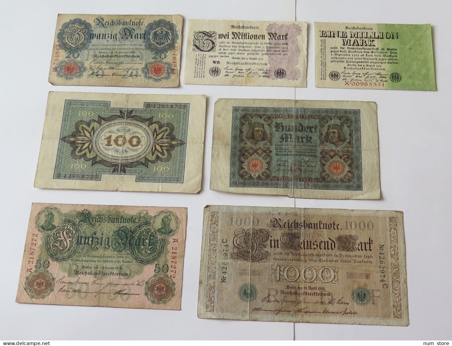 GERMANY COLLECTION BANKNOTES, LOT 15pc EMPIRE #xb 351 - Colecciones