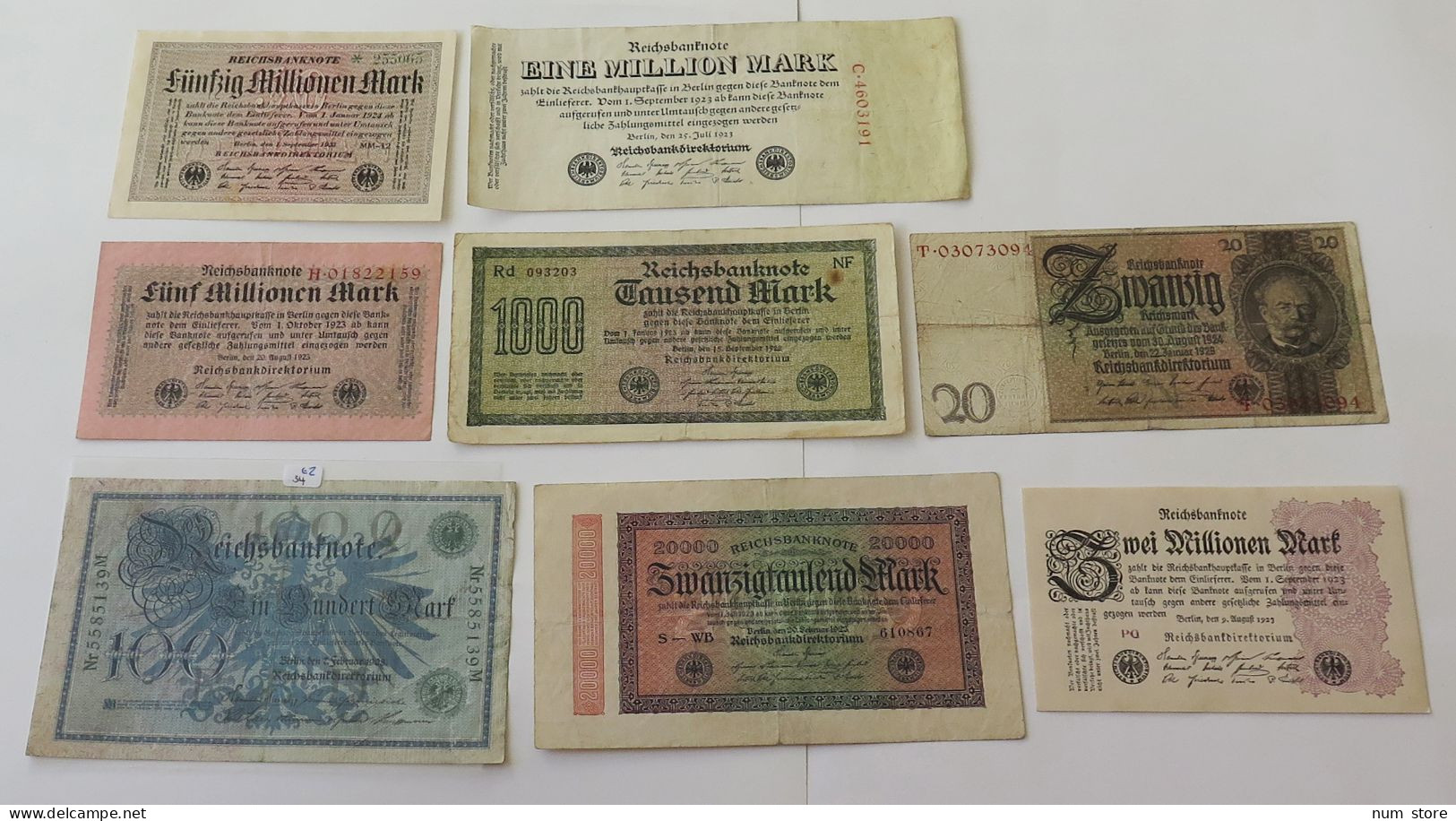 GERMANY COLLECTION BANKNOTES, LOT 15pc EMPIRE #xb 297 - Sammlungen