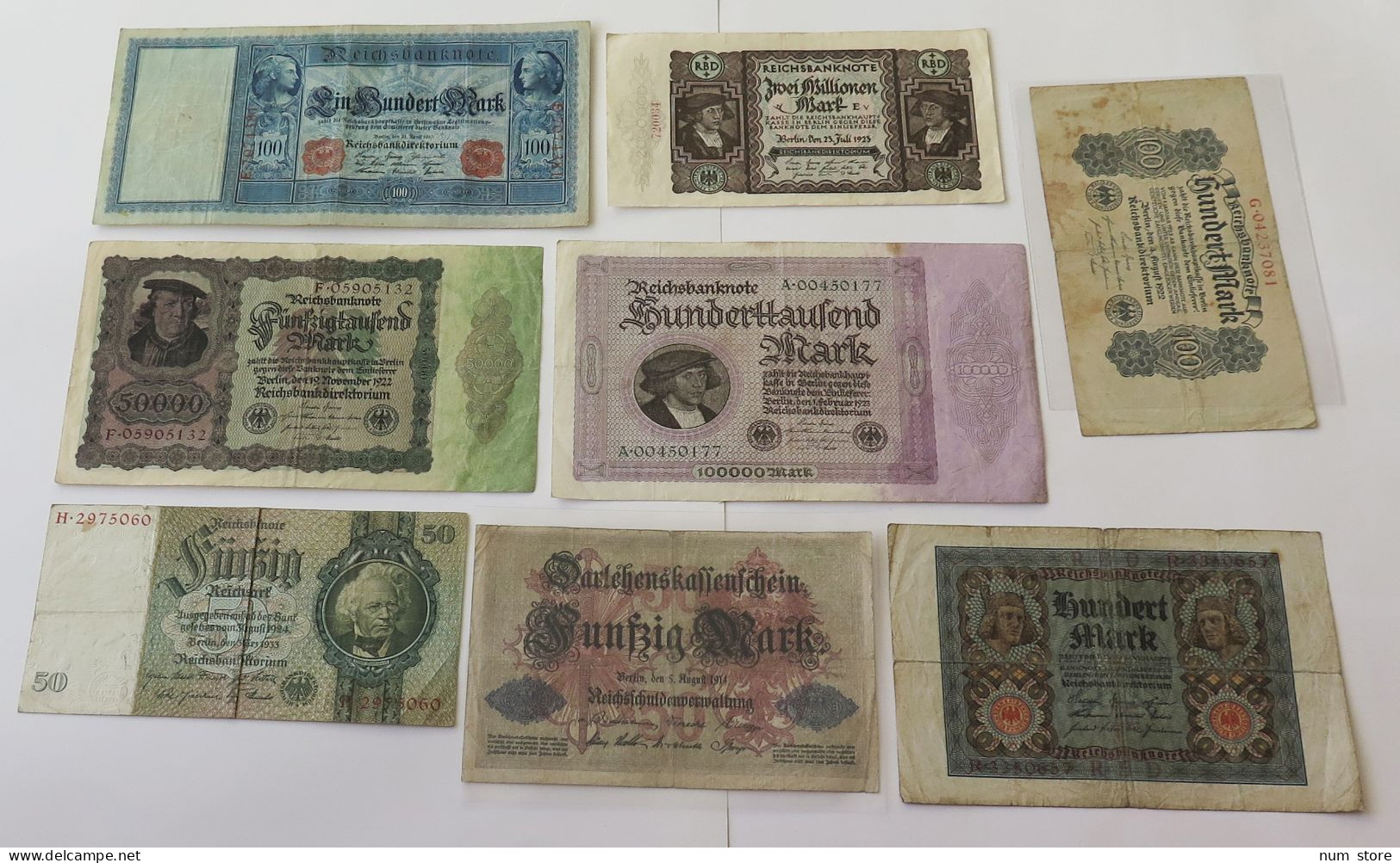 GERMANY COLLECTION BANKNOTES, LOT 15pc EMPIRE #xb 297 - Colecciones