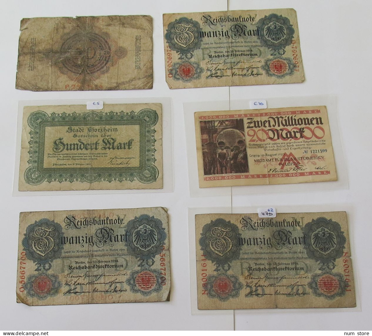 GERMANY COLLECTION BANKNOTES, LOT 15pc EMPIRE #xb 275 - Collezioni