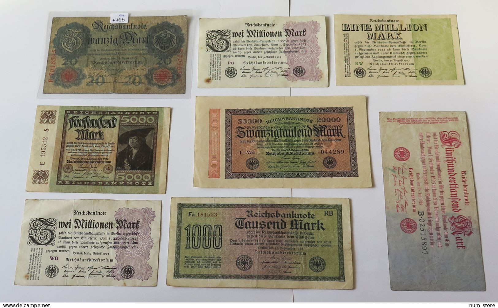 GERMANY COLLECTION BANKNOTES, LOT 15pc EMPIRE #xb 291 - Colecciones