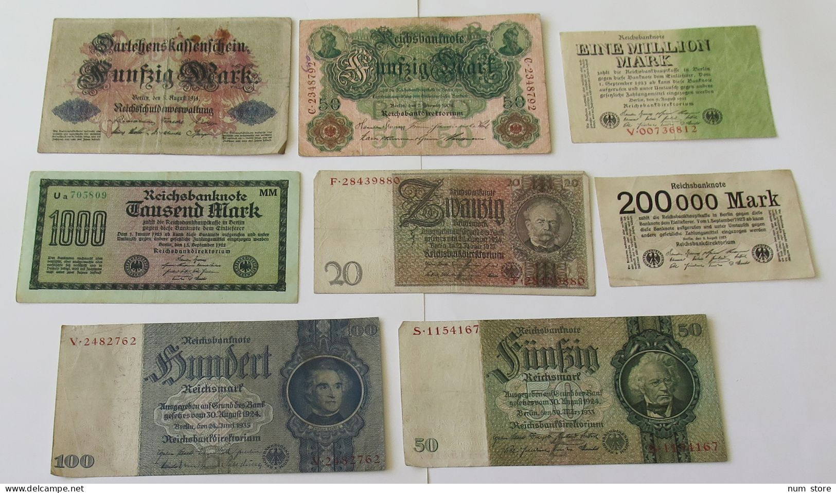 GERMANY COLLECTION BANKNOTES, LOT 15pc EMPIRE #xb 279 - Colecciones