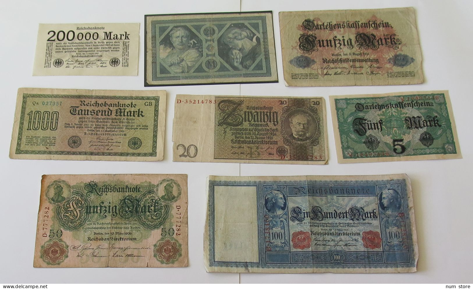 GERMANY COLLECTION BANKNOTES, LOT 15pc EMPIRE #xb 267 - Colecciones