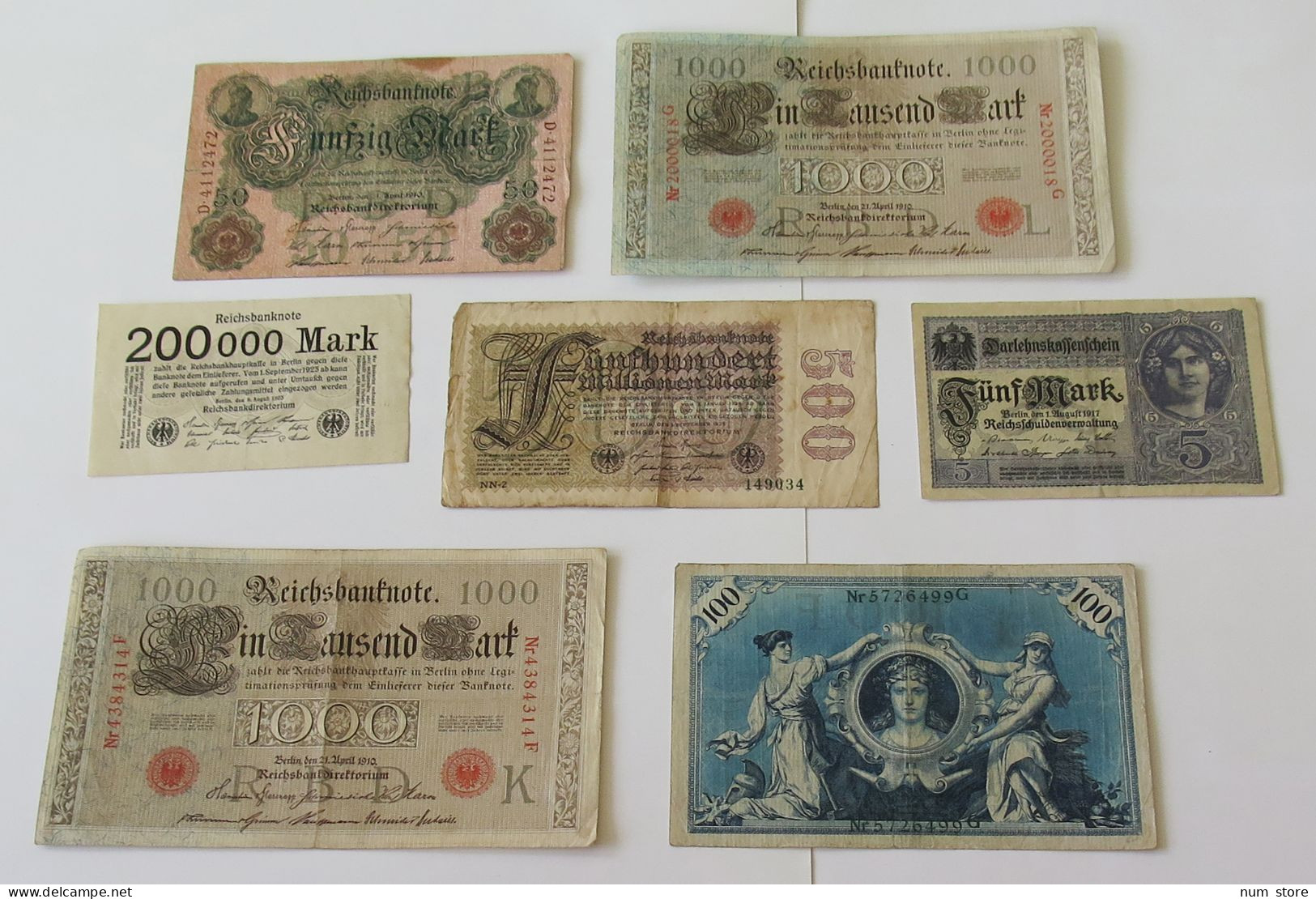 GERMANY COLLECTION BANKNOTES, LOT 15pc EMPIRE #xb 259 - Colecciones