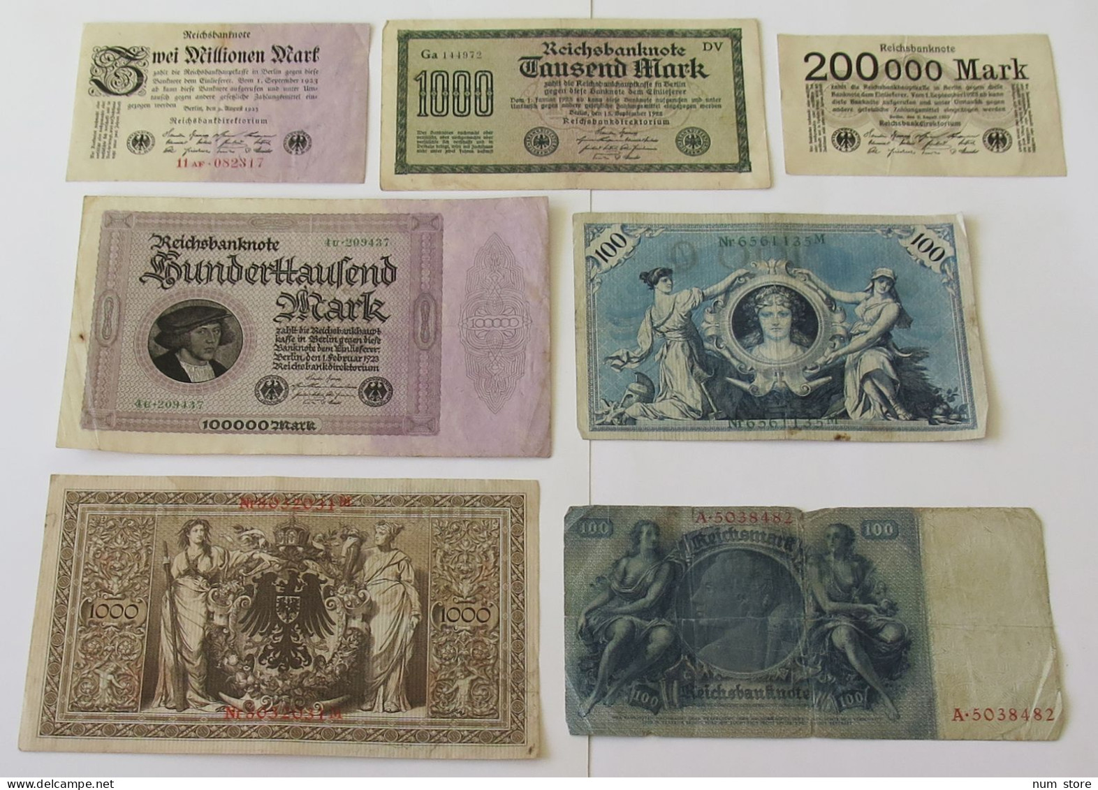 GERMANY COLLECTION BANKNOTES, LOT 15pc EMPIRE #xb 265 - Colecciones