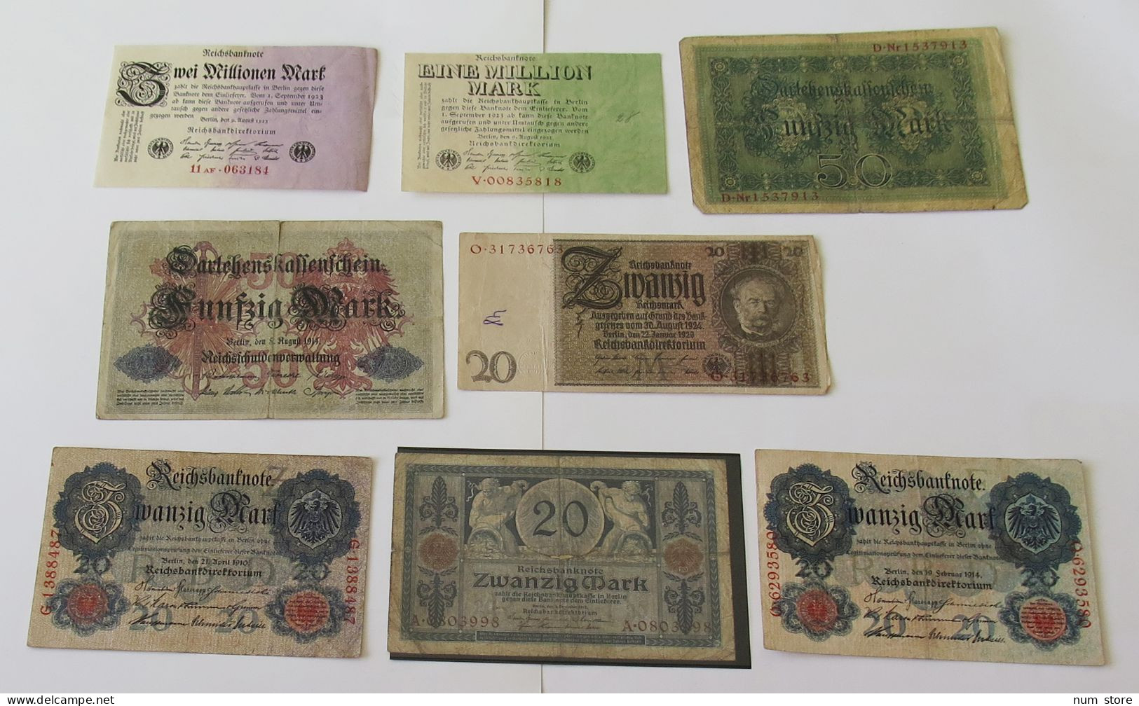 GERMANY COLLECTION BANKNOTES, LOT 15pc EMPIRE #xb 265 - Collections