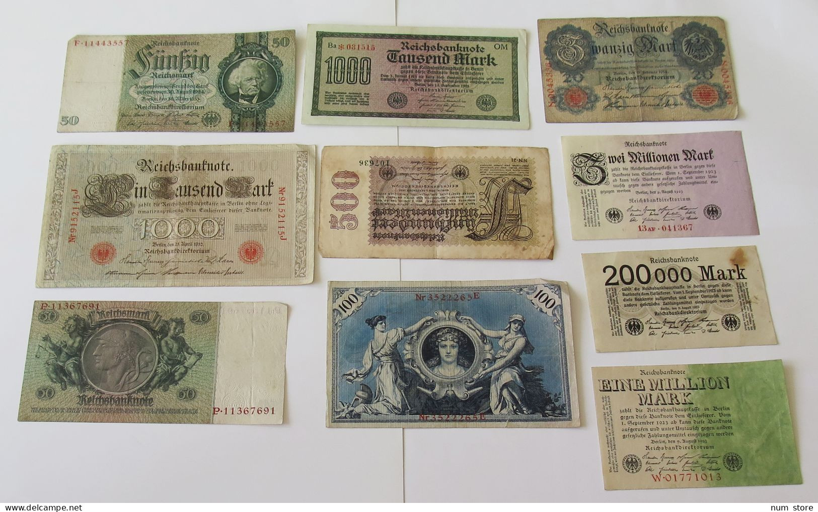 GERMANY COLLECTION BANKNOTES, LOT 15pc EMPIRE #xb 257 - Collections