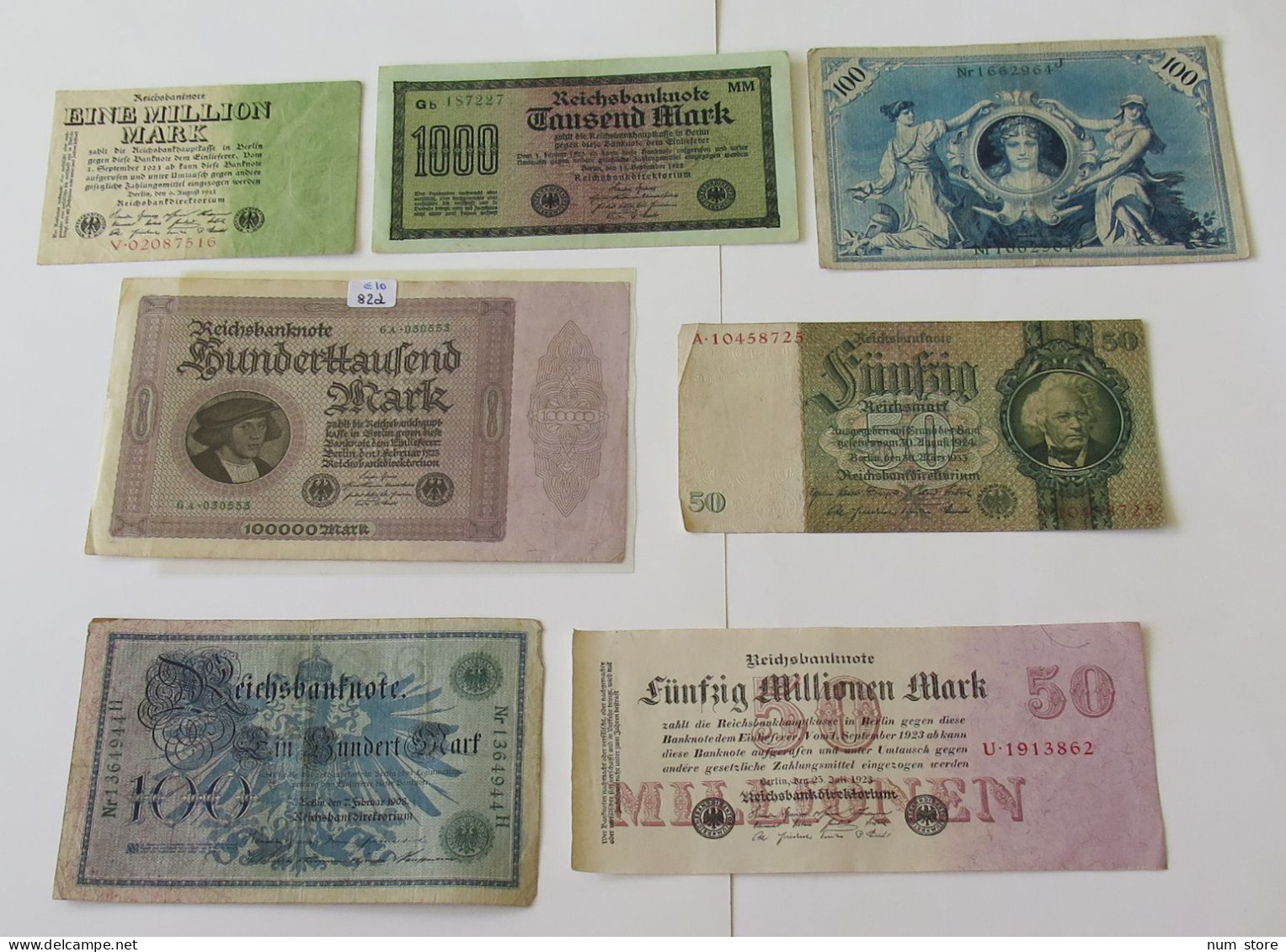 GERMANY COLLECTION BANKNOTES, LOT 15pc EMPIRE #xb 257 - Colecciones