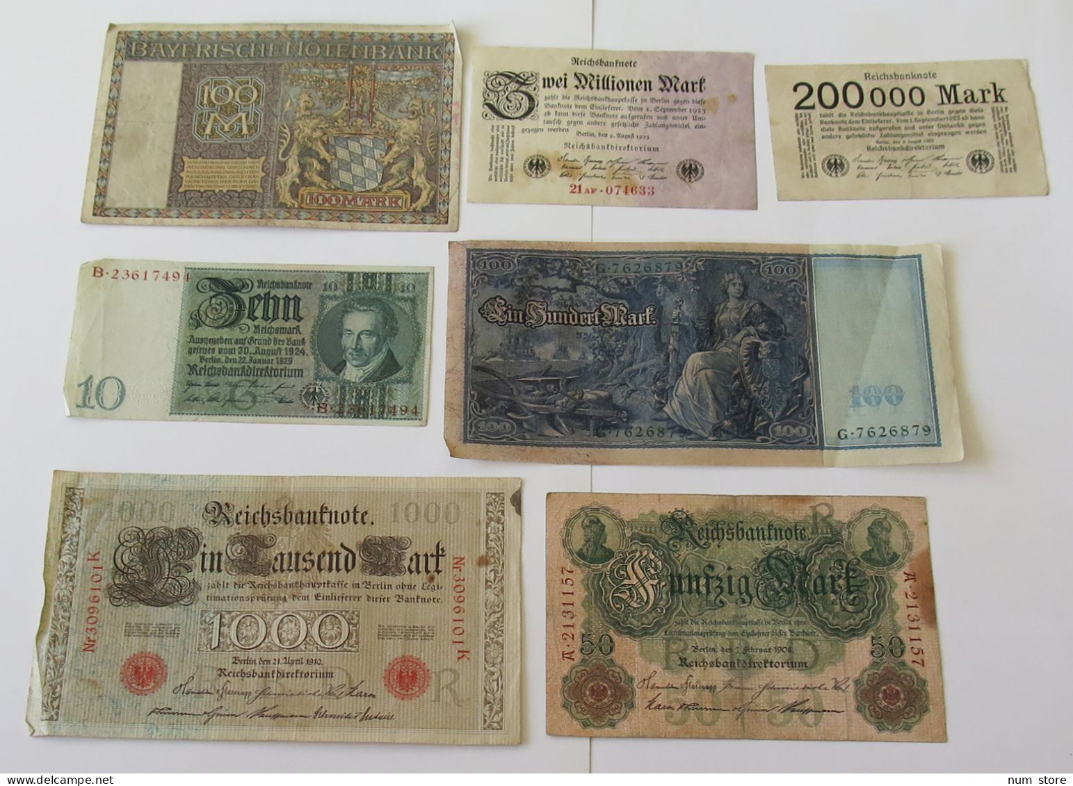 GERMANY COLLECTION BANKNOTES, LOT 15pc EMPIRE #xb 269 - Collections