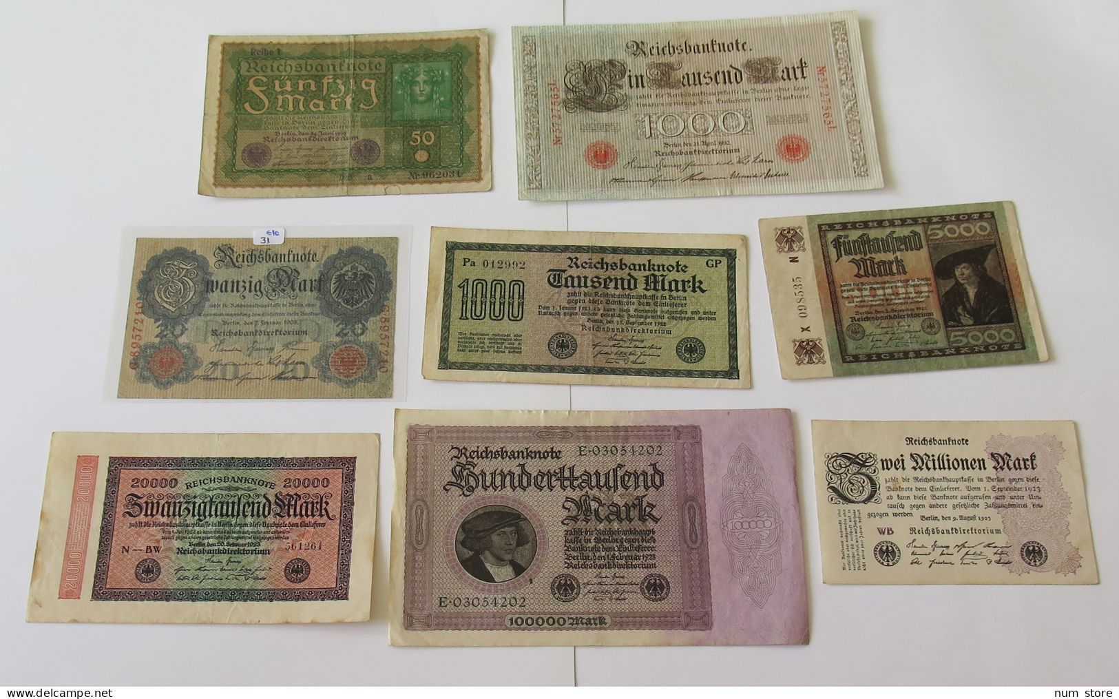 GERMANY COLLECTION BANKNOTES, LOT 15pc EMPIRE #xb 247 - Sammlungen