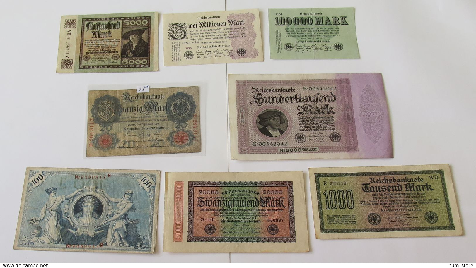 GERMANY COLLECTION BANKNOTES, LOT 15pc EMPIRE #xb 237 - Sammlungen