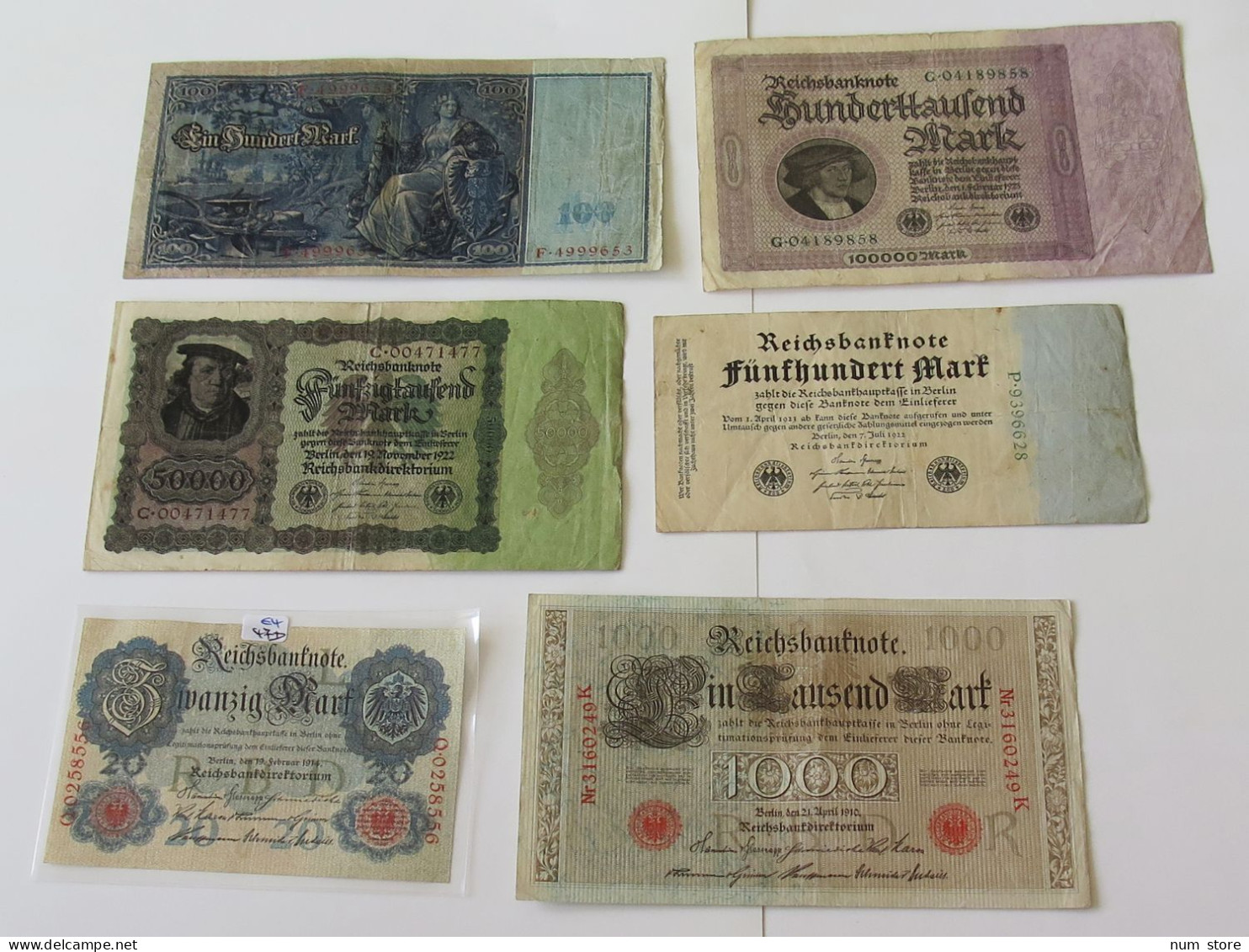 GERMANY COLLECTION BANKNOTES, LOT 15pc EMPIRE #xb 241 - Sammlungen