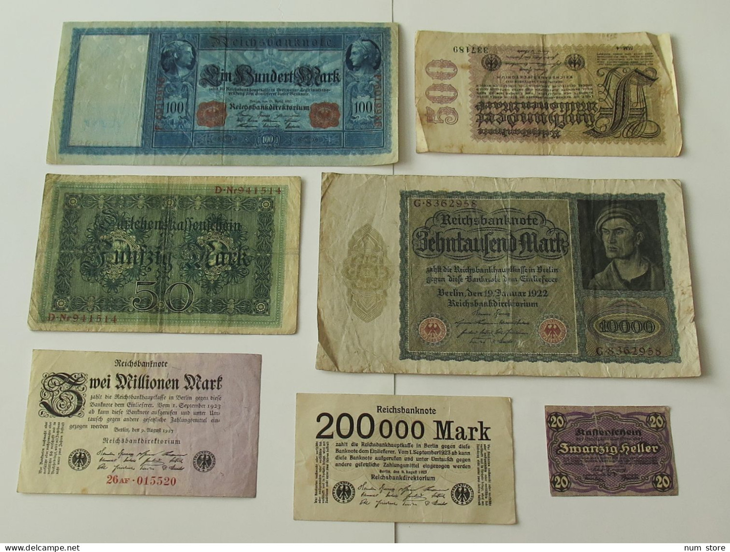 GERMANY COLLECTION BANKNOTES, LOT 15pc EMPIRE #xb 215 - Colecciones