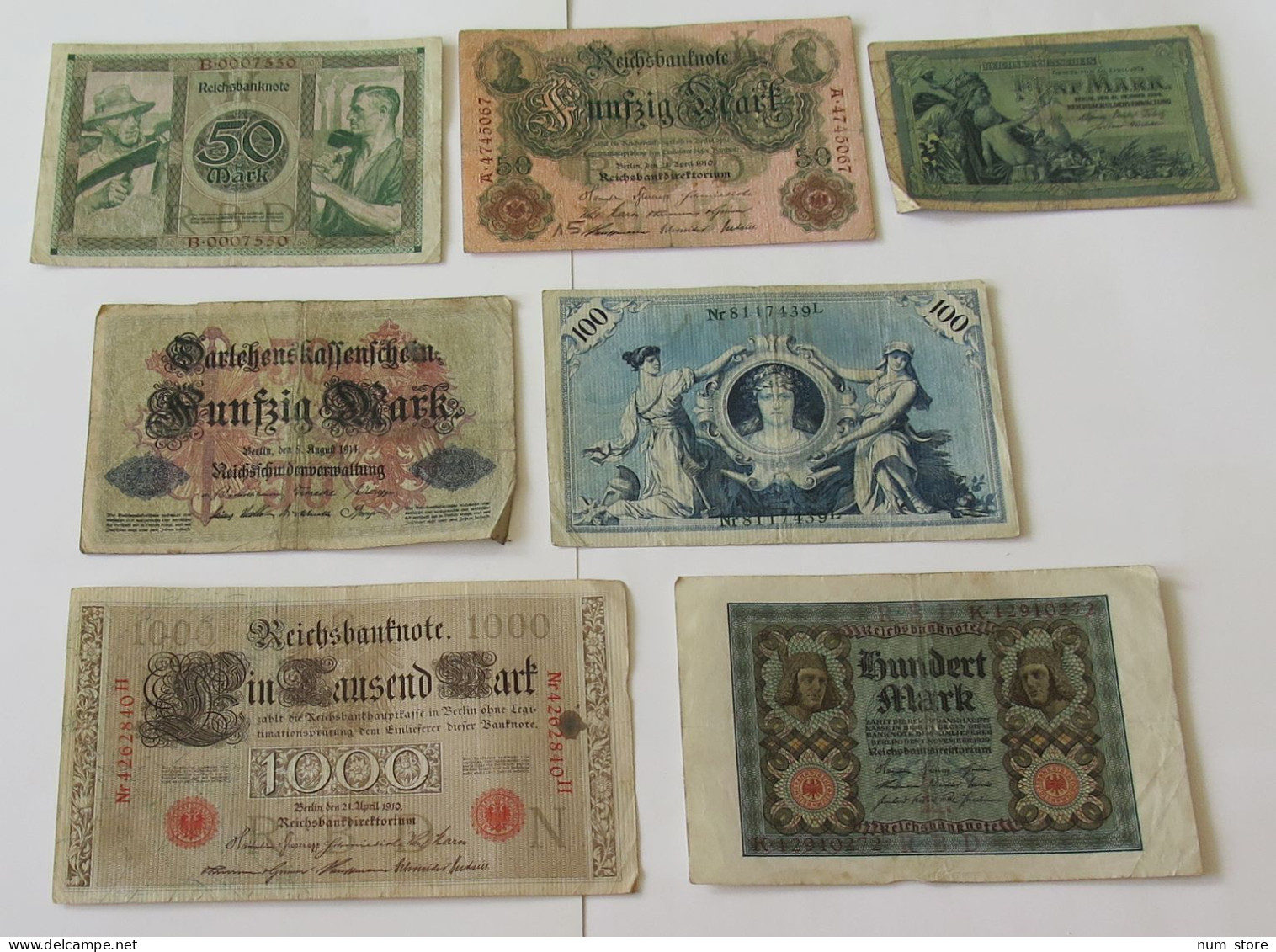 GERMANY COLLECTION BANKNOTES, LOT 15pc EMPIRE #xb 225 - Colecciones