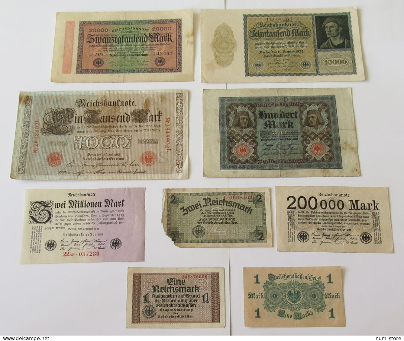 GERMANY COLLECTION BANKNOTES, LOT 15pc EMPIRE #xb 227 - Sammlungen