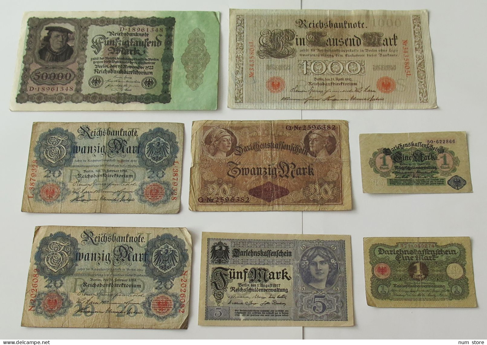 GERMANY COLLECTION BANKNOTES, LOT 15pc EMPIRE #xb 219 - Collections
