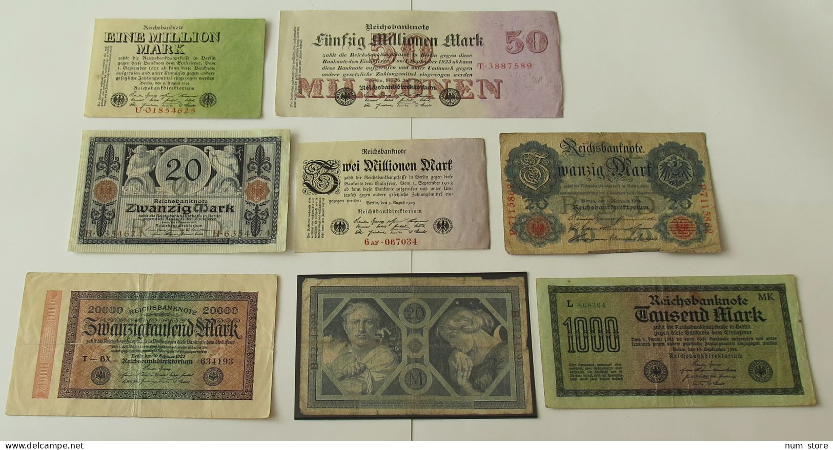 GERMANY COLLECTION BANKNOTES, LOT 15pc EMPIRE #xb 199 - Colecciones