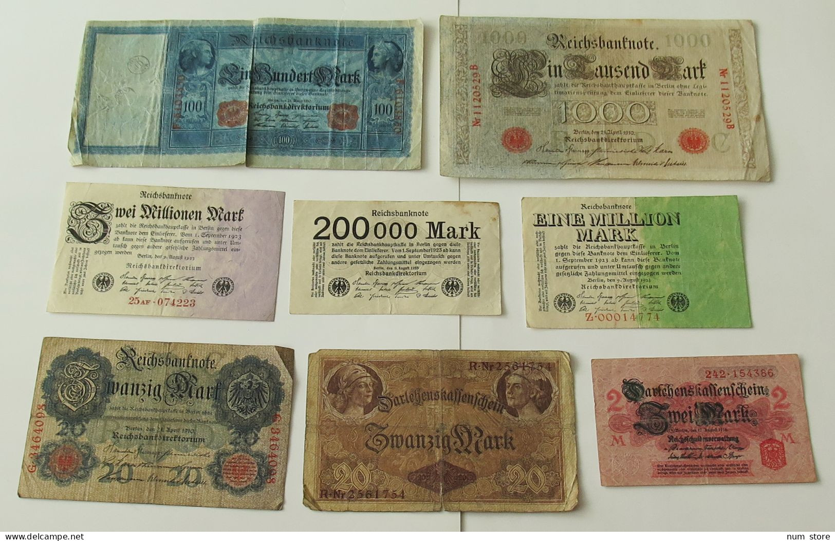 GERMANY COLLECTION BANKNOTES, LOT 15pc EMPIRE #xb 213 - Collections