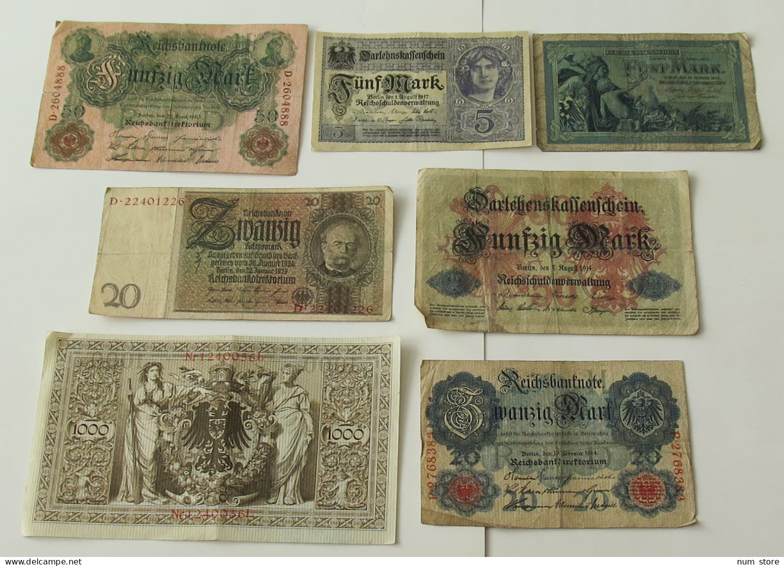 GERMANY COLLECTION BANKNOTES, LOT 15pc EMPIRE #xb 207 - Colecciones