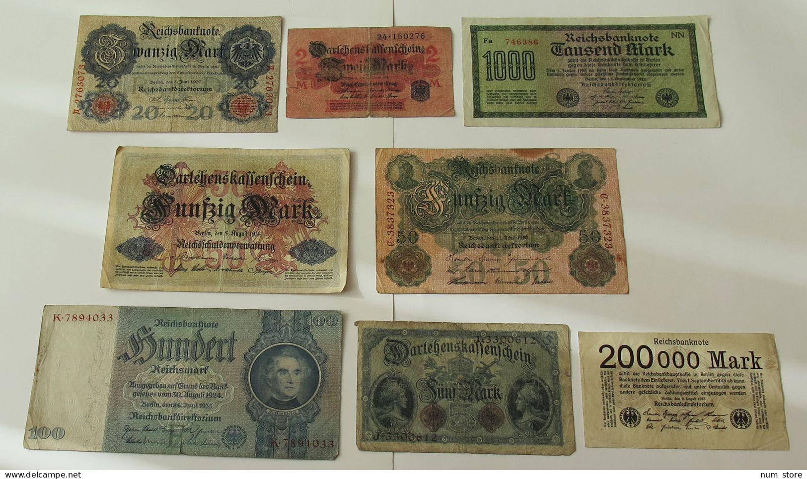 GERMANY COLLECTION BANKNOTES, LOT 15pc EMPIRE #xb 205 - Collezioni