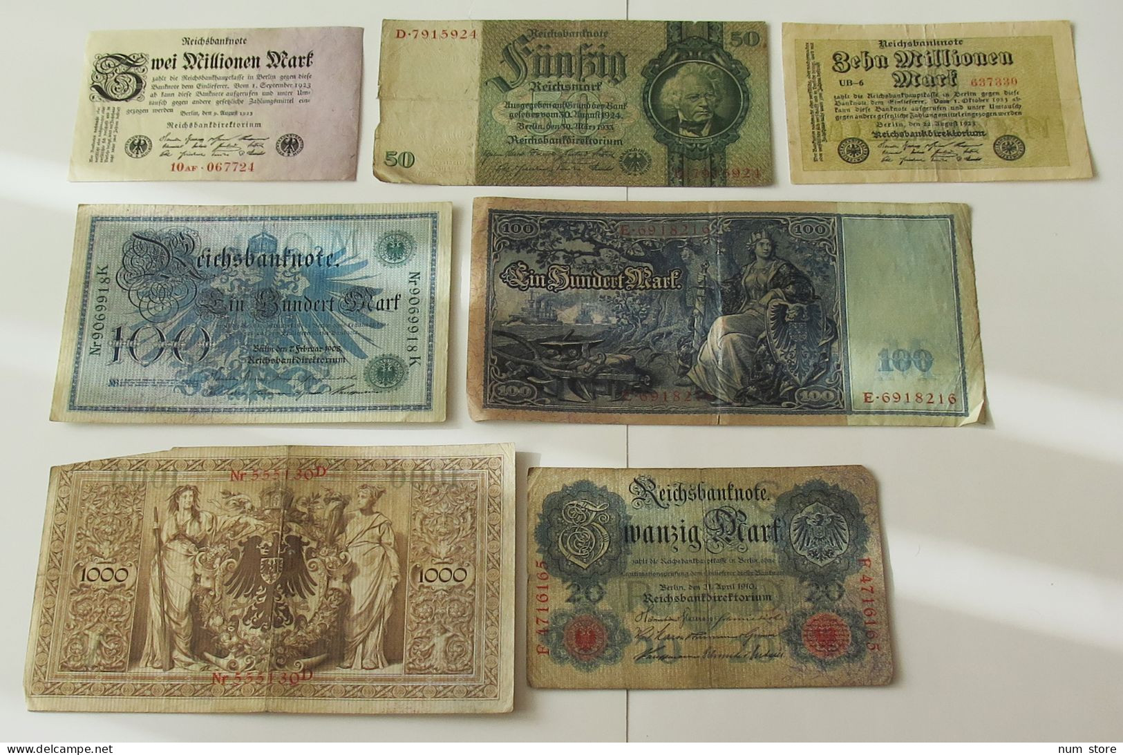 GERMANY COLLECTION BANKNOTES, LOT 15pc EMPIRE #xb 205 - Verzamelingen