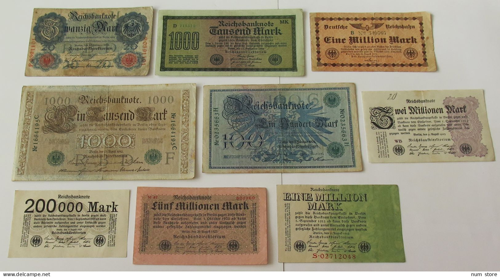 GERMANY COLLECTION BANKNOTES, LOT 15pc EMPIRE #xb 185 - Collections