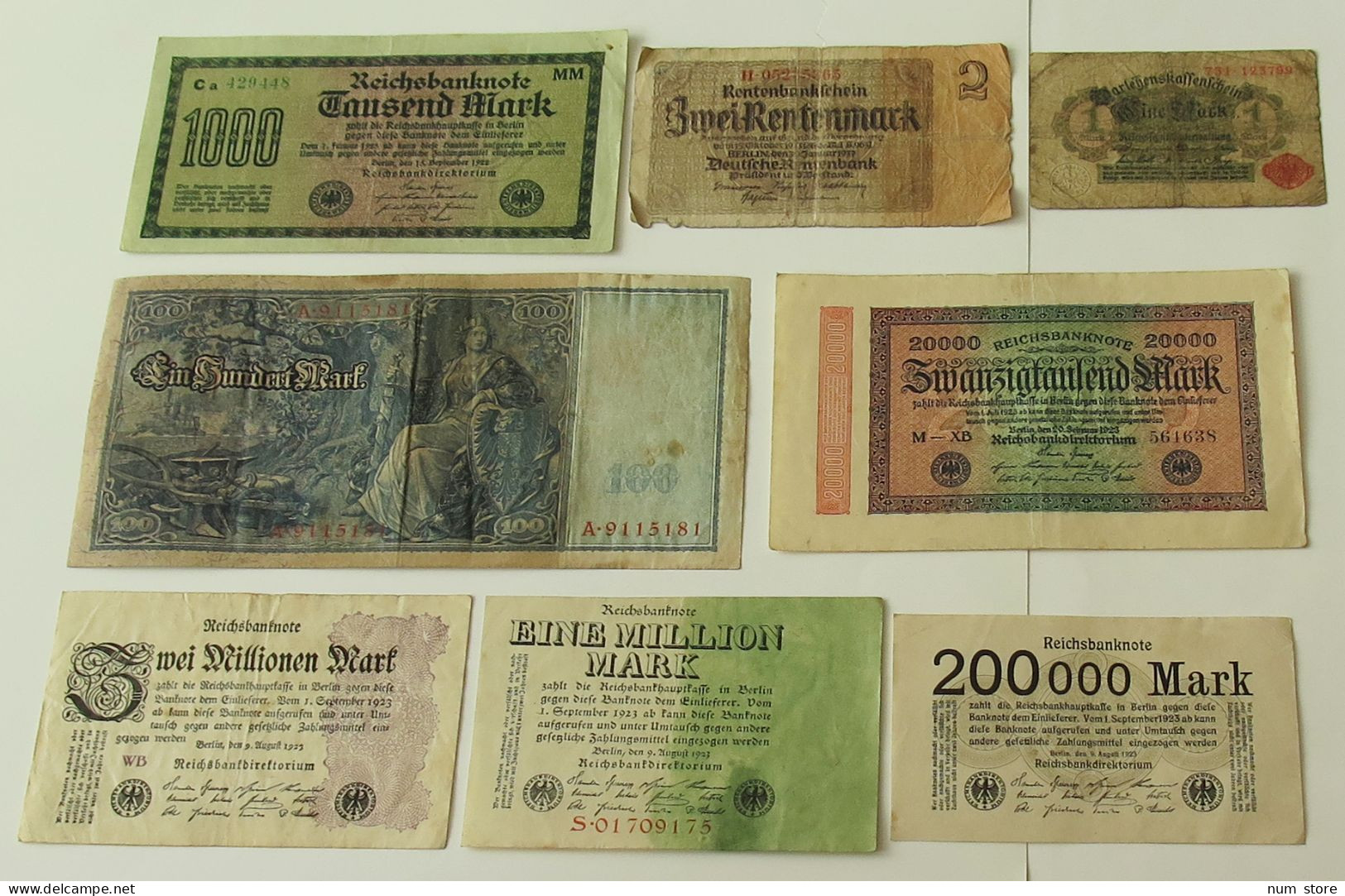 GERMANY COLLECTION BANKNOTES, LOT 15pc EMPIRE #xb 189 - Sammlungen