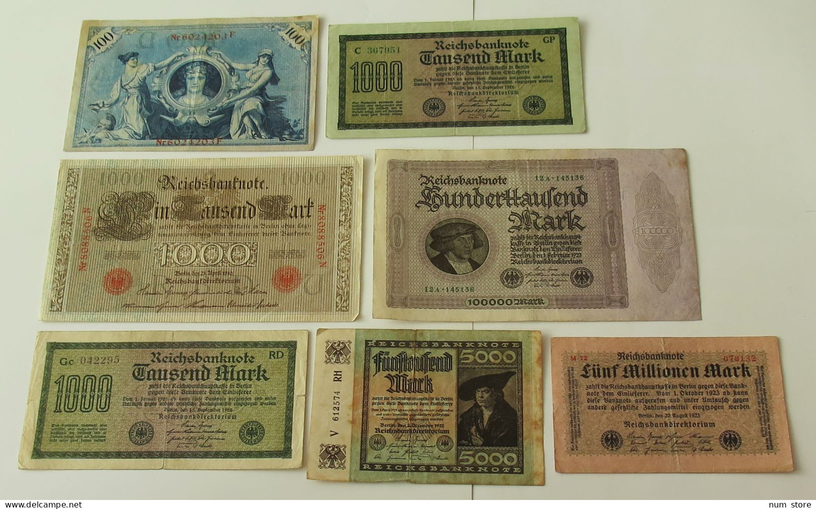 GERMANY COLLECTION BANKNOTES, LOT 15pc EMPIRE #xb 189 - Verzamelingen